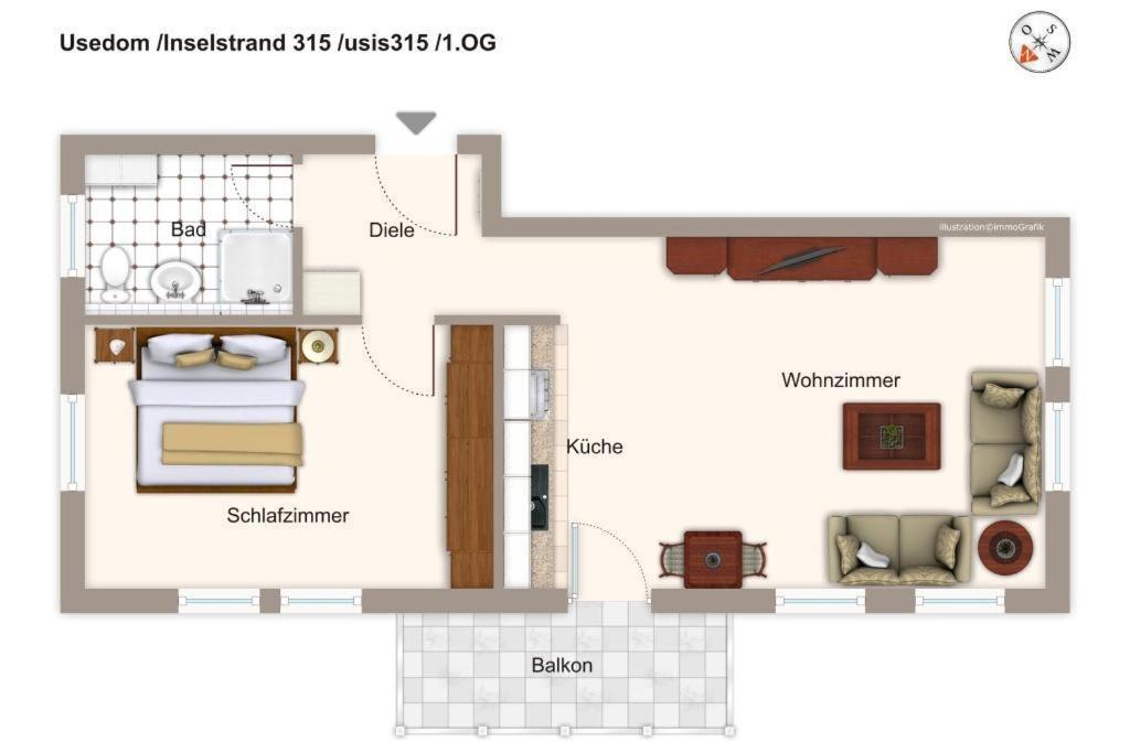 Apartamento Inselstrand Inselstrand 315 Heringsdorf  Exterior foto